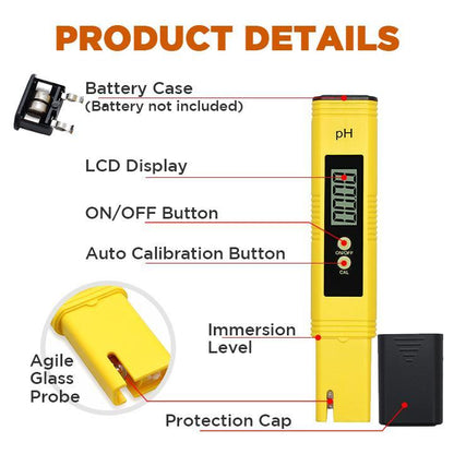 Waterproof pH Meter Pen