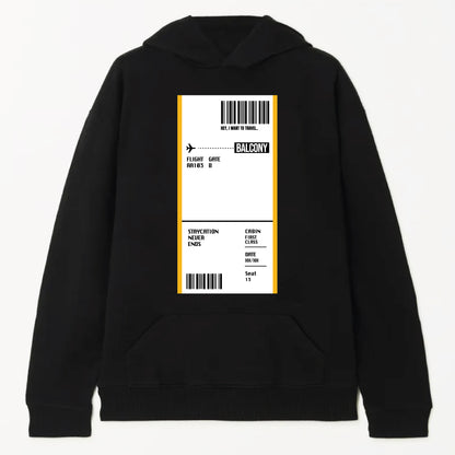 Boarding Pass Hooded Sweatshirt